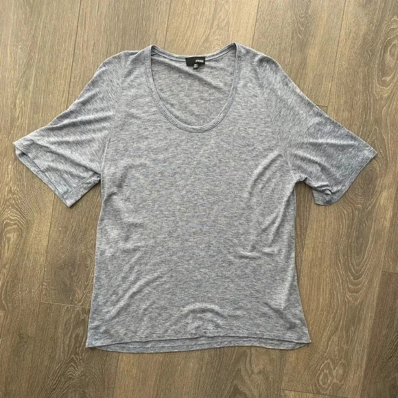 Aritzia Wilfred Free T-Shirt Heathered Oversized Marle Crew neck Short Sleeve - Picture 10 of 14